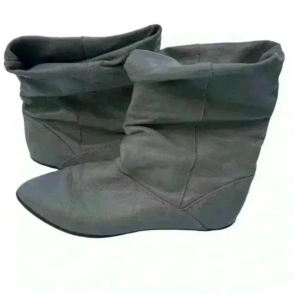 VTG Dexter USA Slouchy Tan Leather Low Heeled Boot Women's Size 6 1/2 - Picture 1 of 8